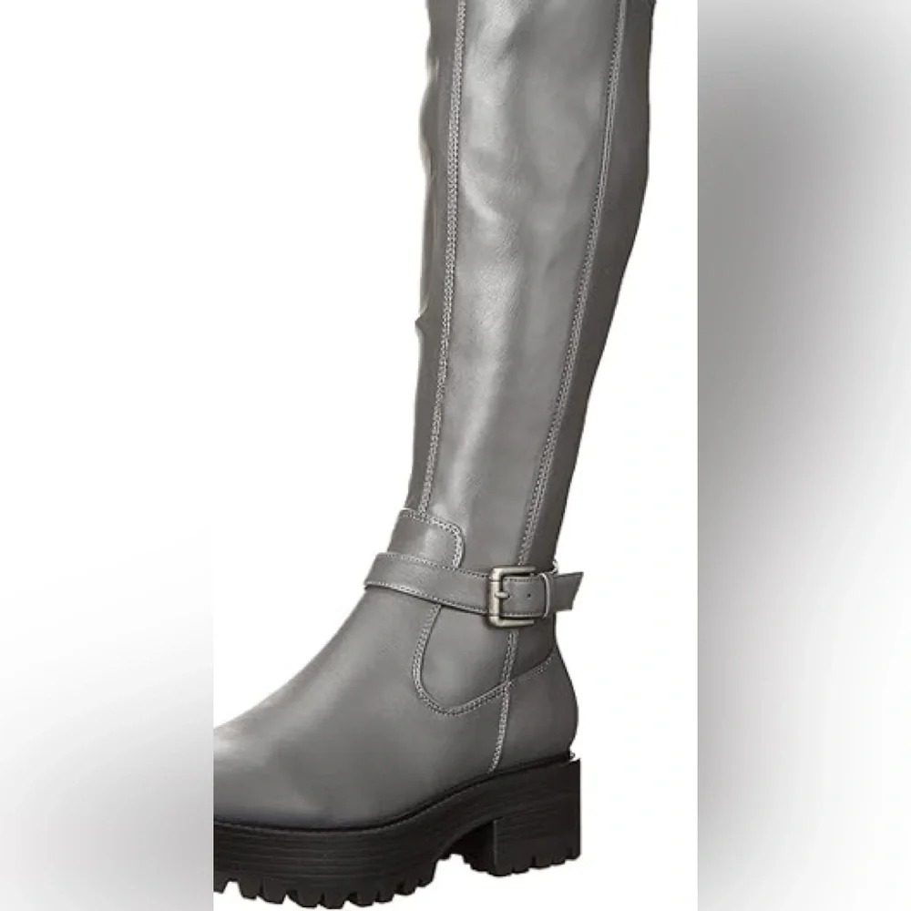 GUESS Women's Gray Frazer Over-The-Knee Boot 7M